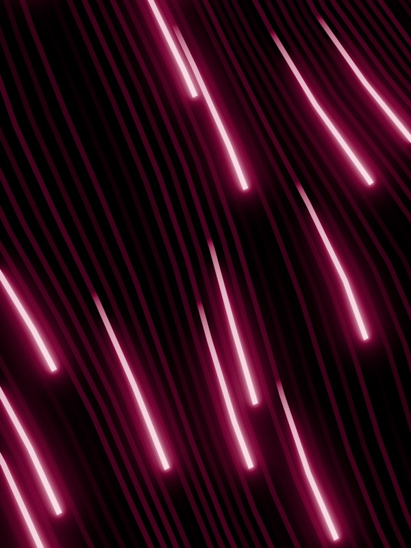 Pink neon vertical composition.