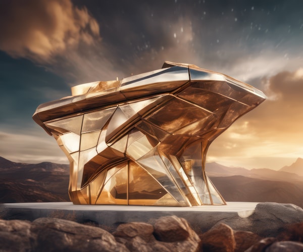Golden crystalline palace.
